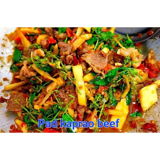 Pad Kaprao with Basil Sauce.