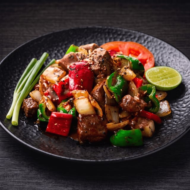 Stir Fried with Black Pepper.