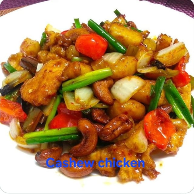 Stir Fried Chicken with Cashew Nuts.