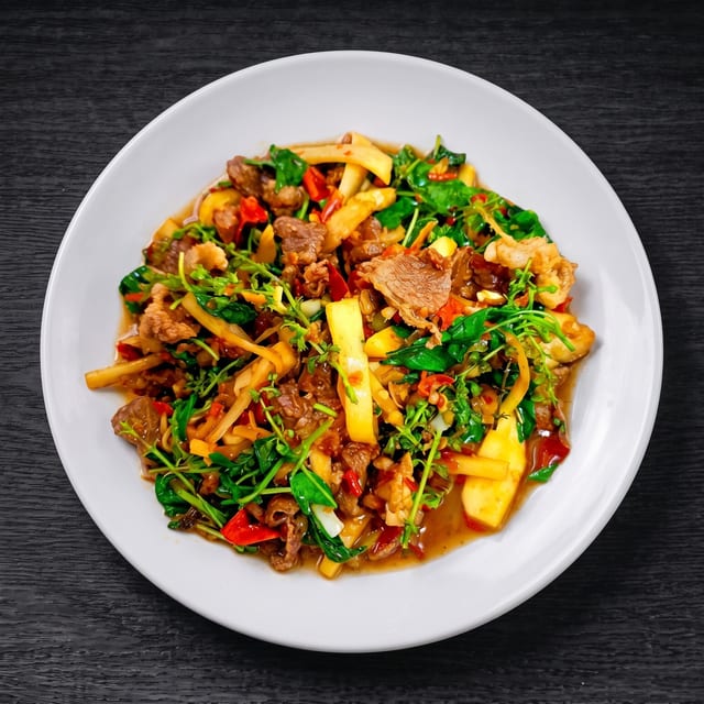 Pad Kaprao with Basil Sauce.